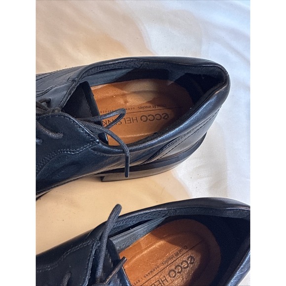 ECCO Helsinki 2 Black Leather Lace Up Loafer Dress Shoes Mens Sz 44EU 10-10.5 US main image 9